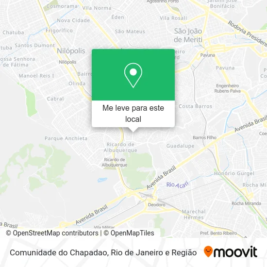 Comunidade do Chapadao mapa