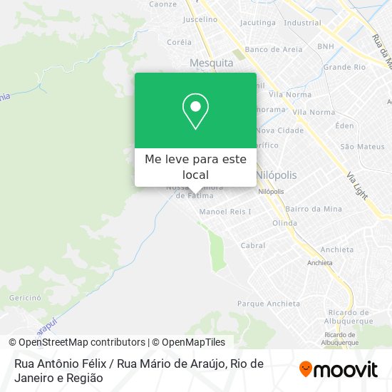 Rua Antônio Félix / Rua Mário de Araújo mapa