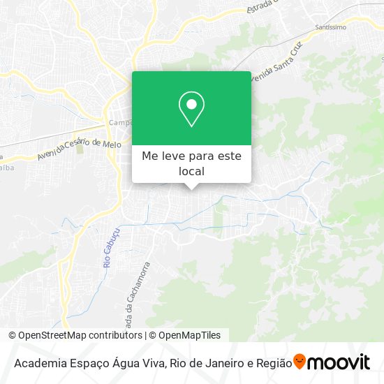 Academia Espaço Água Viva mapa
