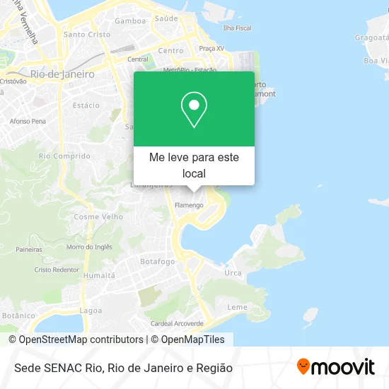Sede SENAC Rio mapa