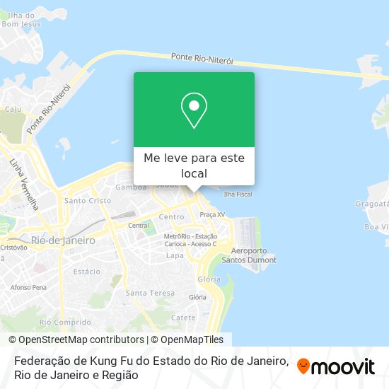 Federação de Kung Fu do Estado do Rio de Janeiro mapa