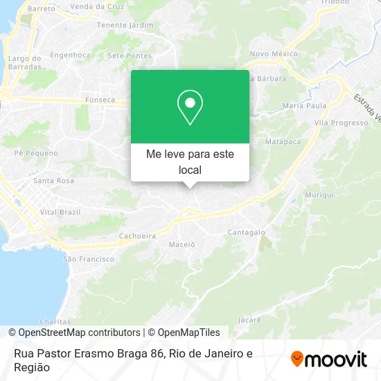 Rua Pastor Erasmo Braga 86 mapa