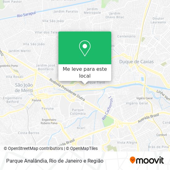 Parque Analândia mapa