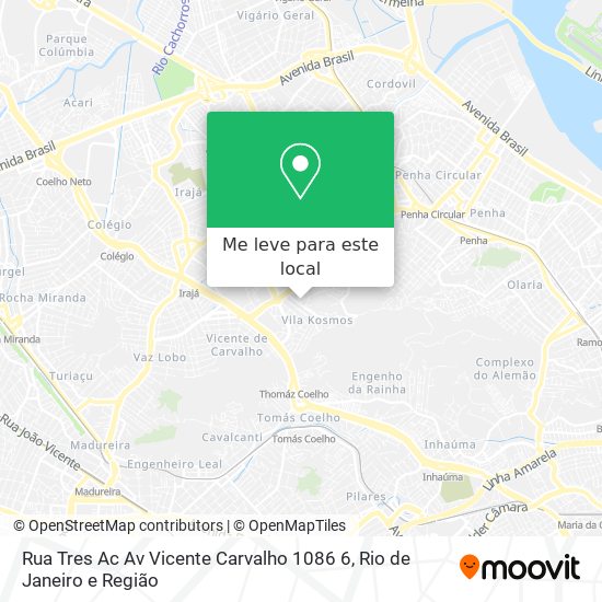 Rua Tres Ac Av Vicente Carvalho 1086 6 mapa