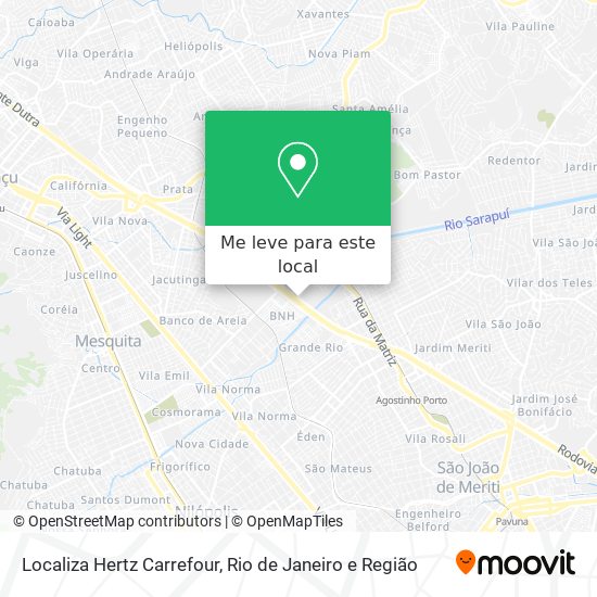 Localiza Hertz Carrefour mapa