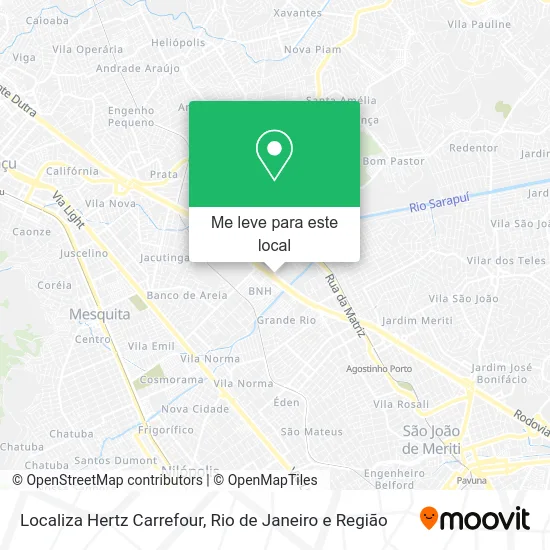 Localiza Hertz Carrefour mapa