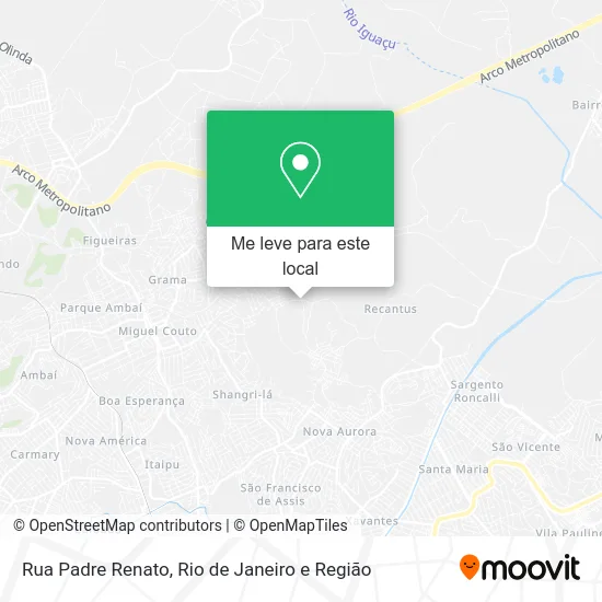 Rua Padre Renato mapa