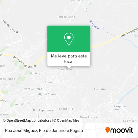 Rua José Miguez mapa
