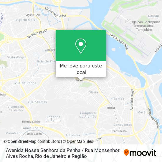 Avenida Nossa Senhora da Penha / Rua Monsenhor Alves Rocha mapa