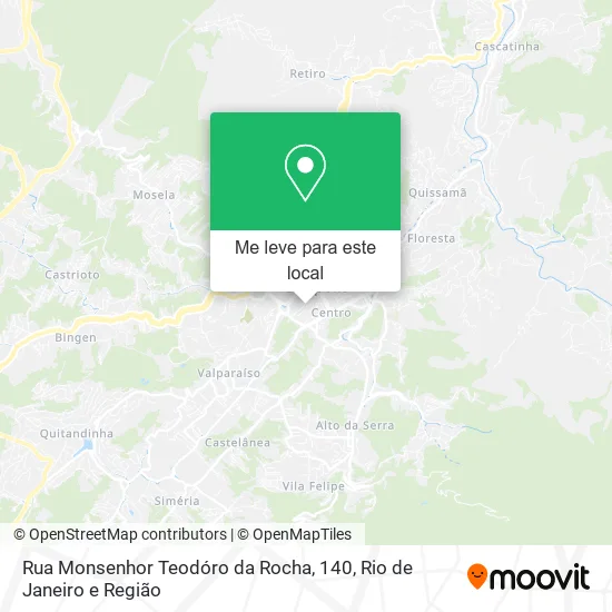 Rua Monsenhor Teodóro da Rocha, 140 mapa
