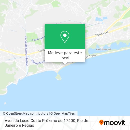 Avenida Lúcio Costa Próximo ao 17400 mapa