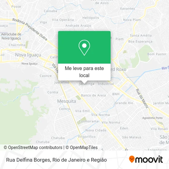 Rua Delfina Borges mapa