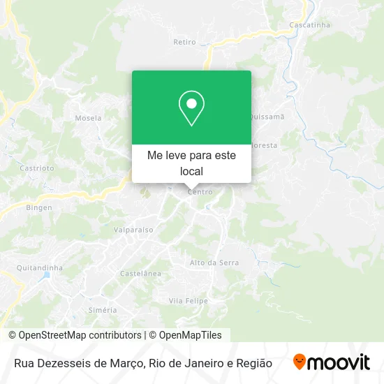 Rua Dezesseis de Março mapa