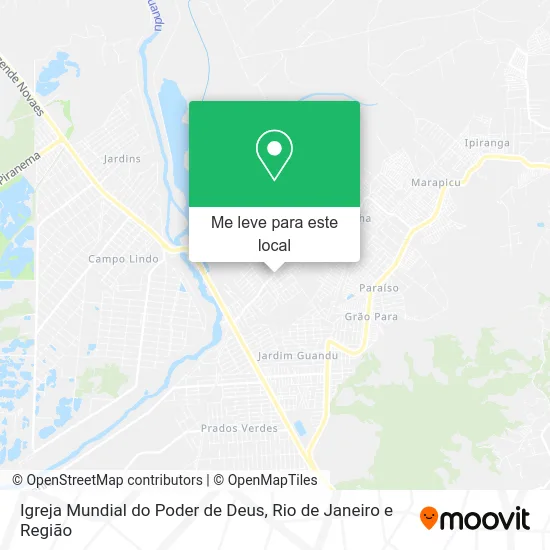 Igreja Mundial do Poder de Deus mapa