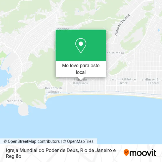 Igreja Mundial do Poder de Deus mapa