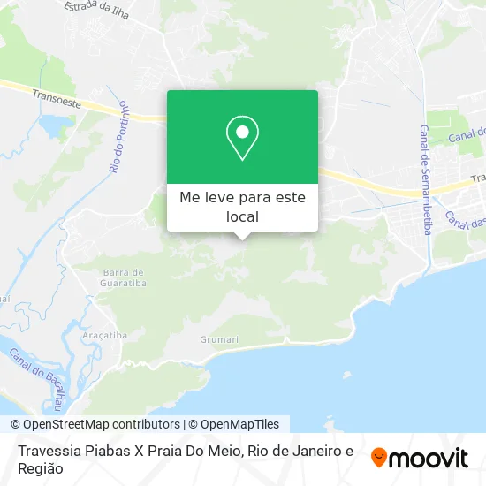 Travessia Piabas X Praia Do Meio mapa