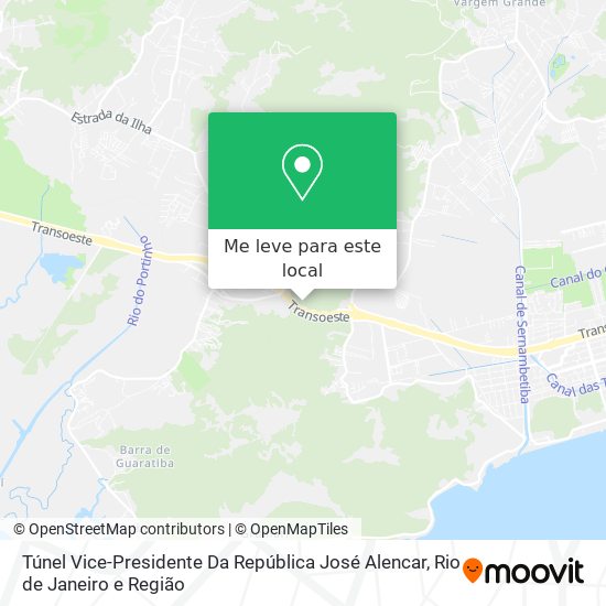 Túnel Vice-Presidente Da República José Alencar mapa