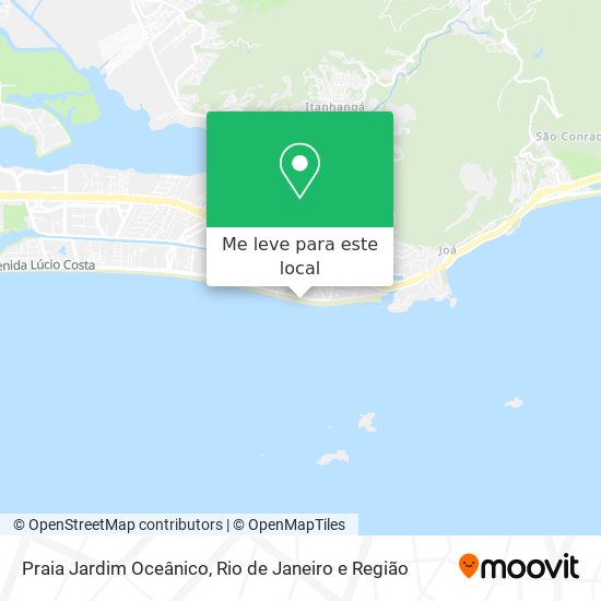 Praia Jardim Oceânico mapa