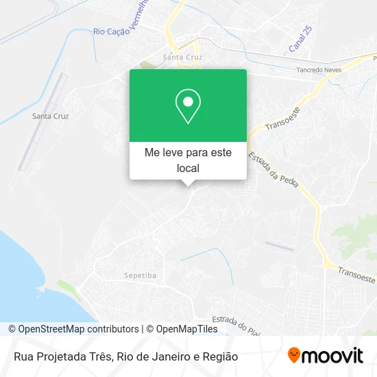 Rua Projetada Três mapa