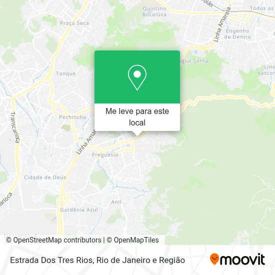 Estrada Dos Tres Rios mapa