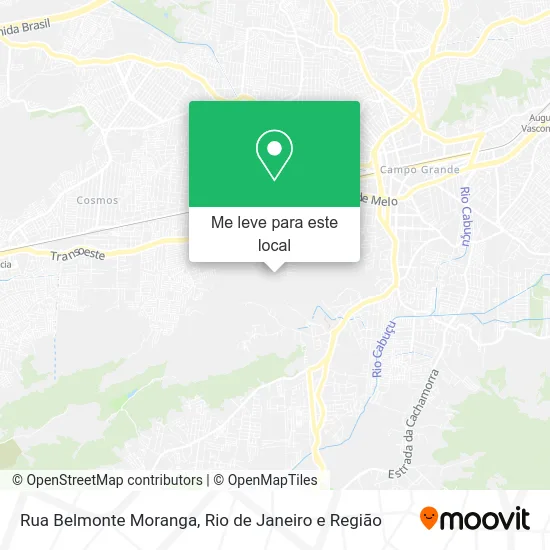 Rua Belmonte Moranga mapa