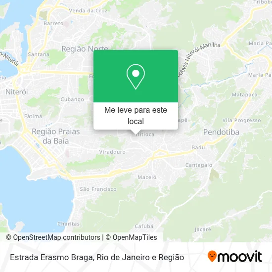 Estrada Erasmo Braga mapa