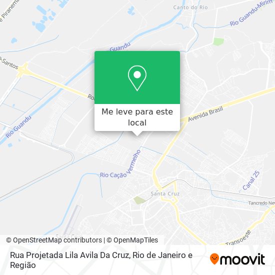 Rua Projetada Lila Avila Da Cruz mapa