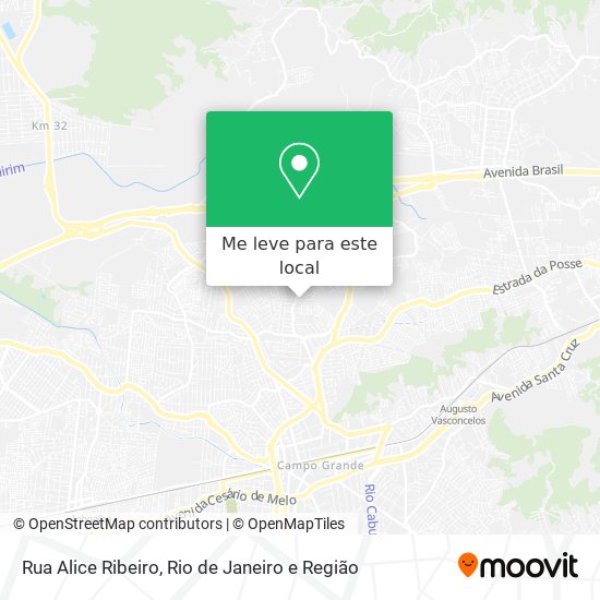 Rua Alice Ribeiro mapa