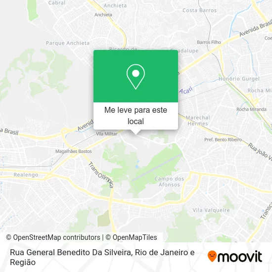 Rua General Benedito Da Silveira mapa
