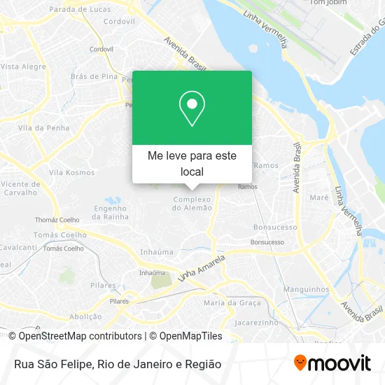 Rua São Felipe mapa