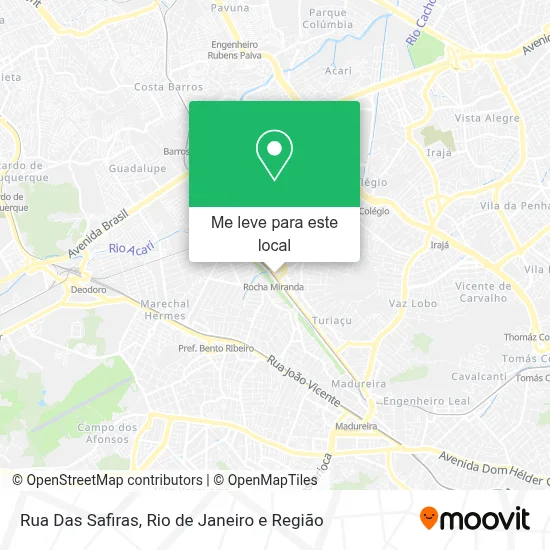 Rua Das Safiras mapa