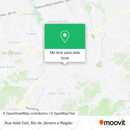 Rua Aida Curi mapa