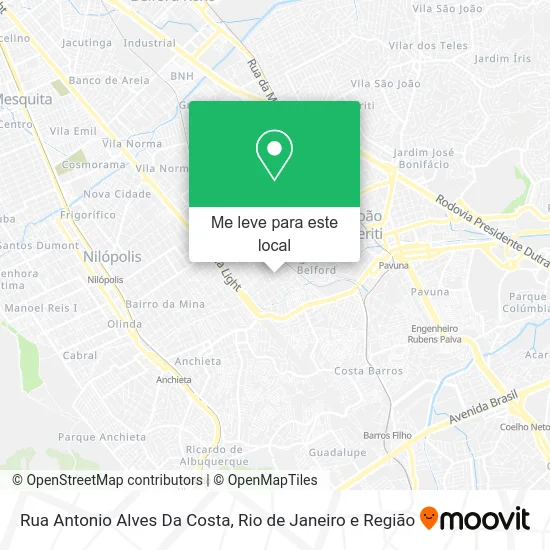Rua Antonio Alves Da Costa mapa