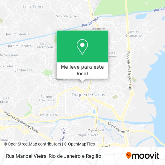 Rua Manoel Vieira mapa