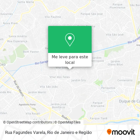 Rua Fagundes Varela mapa