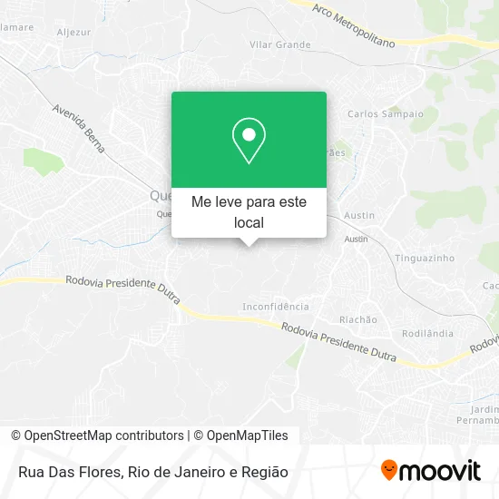 Rua Das Flores mapa