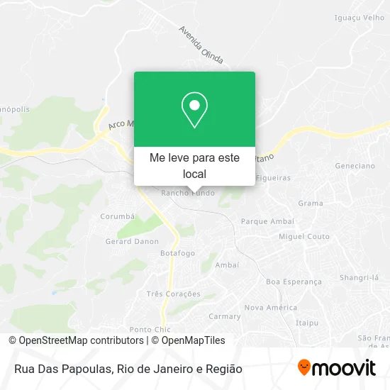 Rua Das Papoulas mapa