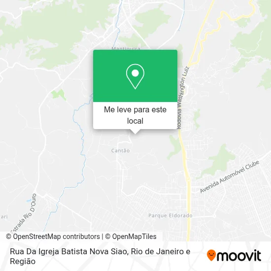 Rua Da Igreja Batista Nova Siao mapa