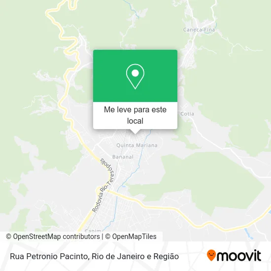 Rua Petronio Pacinto mapa