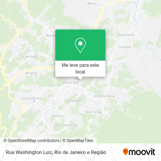 Rua Washington Luiz mapa