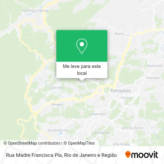 Rua Madre Francisca Pia mapa