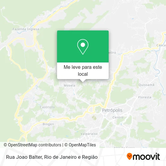 Rua Joao Balter mapa