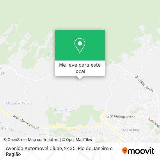 Avenida Automóvel Clube, 2435 mapa