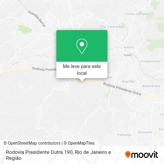 Rodovia Presidente Dutra 190 mapa