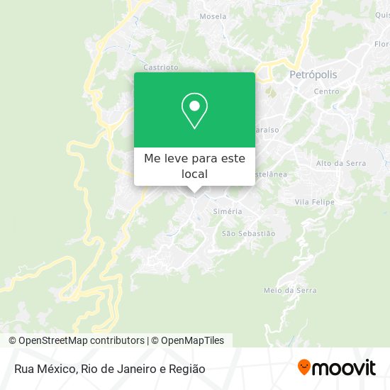 Rua México mapa