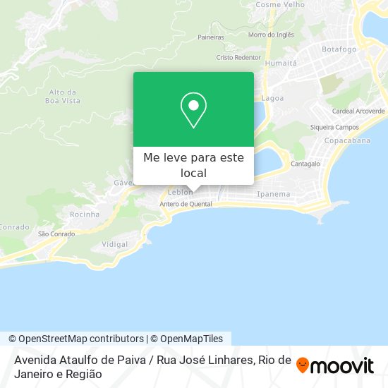 Avenida Ataulfo de Paiva / Rua José Linhares mapa