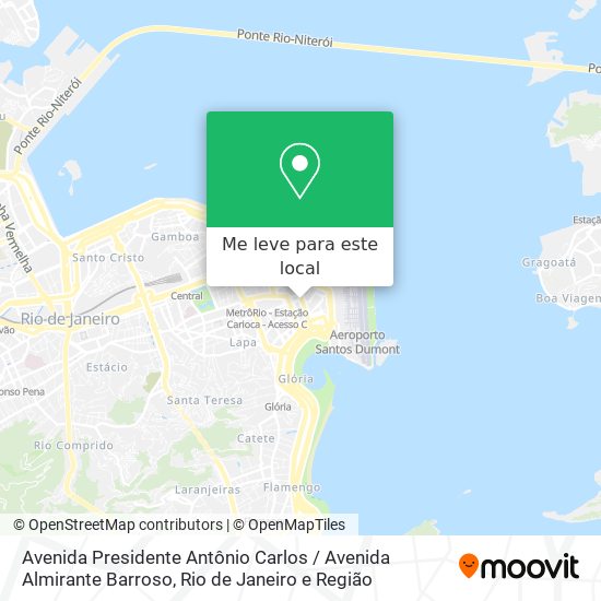 Avenida Presidente Antônio Carlos / Avenida Almirante Barroso mapa