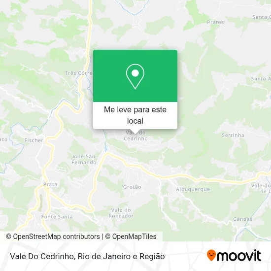Vale Do Cedrinho mapa