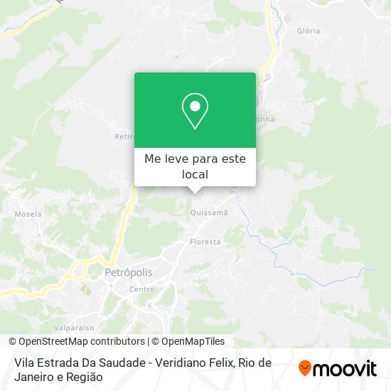 Vila Estrada Da Saudade - Veridiano Felix mapa
