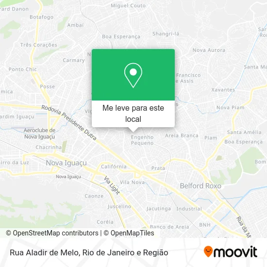 Rua Aladir de Melo mapa